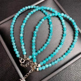 3.8mm Amazonite Faceted Bracelet Healing Crystal Jewelry Women Gift