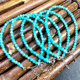 3.8mm Amazonite Faceted Bracelet Healing Crystal Jewelry Women Gift