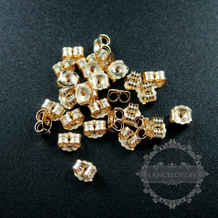 3.8x4.6mm Earring Backs, Jewelry Findings
