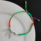 3 Angel Wings Charm Bracelets 925 Sterling Silver Friendship Multicolor Bracelet