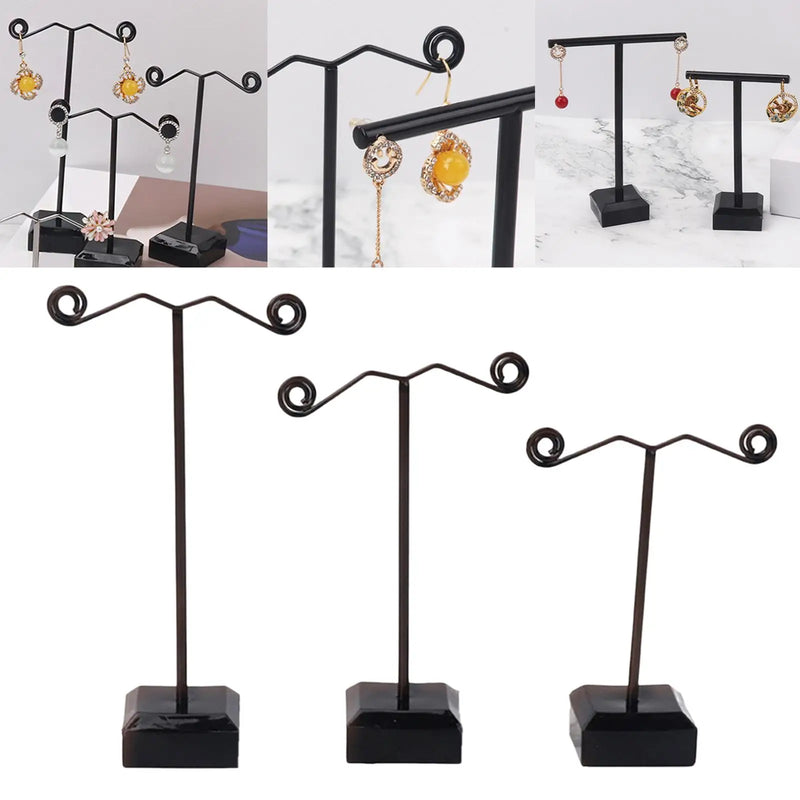 Acrylic 3 Bar Stud Earrings Display Stand Holder