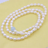 Natural Stone Aquamarine Green Quartz Pearl Bracelet