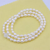 Natural Stone Aquamarine Green Quartz Pearl Bracelet