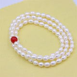Natural Stone Aquamarine Green Quartz Pearl Bracelet