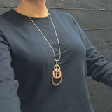 3 Circles Pendant Necklace Mix Colour Long Sweater Chain Maxi Necklaces