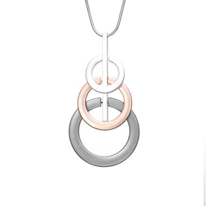 3 Circles Pendant Necklace Mix Colour Long Sweater Chain Maxi Necklaces