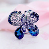 Crystal Vintage Wedding Hair Clip Butterfly Hair Claws Hair Jewelry