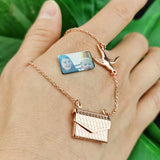 Custom Envelope Pendant Necklace - Personalized Gift