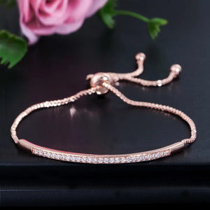 Adjustable Cubic Zirconia Crystal Bracelets for Women