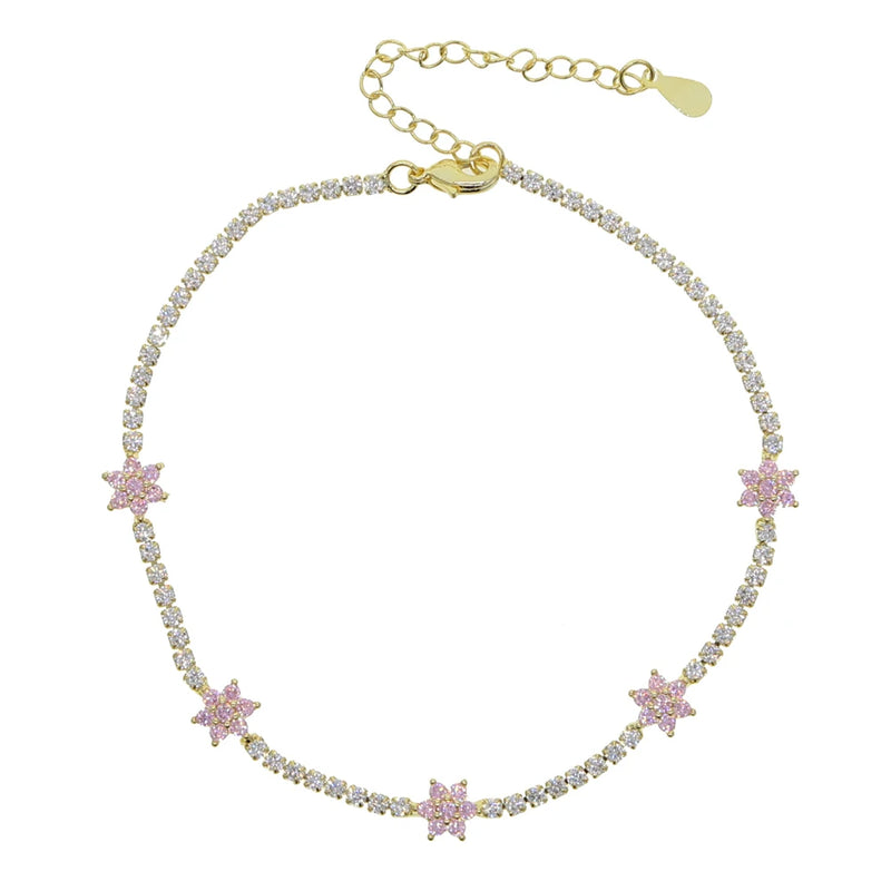 Flowe High Leaves Pendant Anklet Ankle Chain Foot Bracelet Beach Foot Jewelry