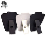 3 Folding Necklace Display Plate Pendant Rack Leather Jewelry Display Stand