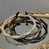 Leather Texture Rhinestone Chain Headband Hair Accessory