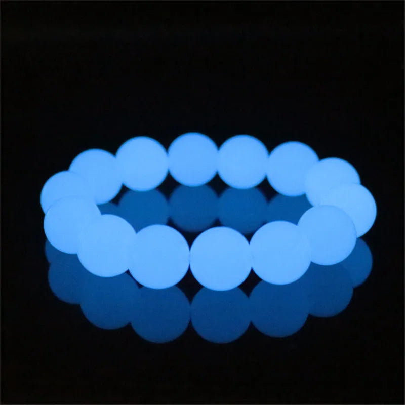 Luminous Beads Bracelet Fluorescent Stone Pearl Night Light Jewelry