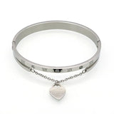 Rose Stainless Steel Heart Bracelet for Women