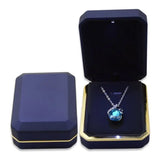 Luxury Bracelet Box Velvet Ring Case with LED Light - Wedding Proposal