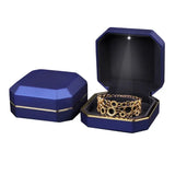 Luxury Bracelet Box Velvet Ring Case with LED Light - Wedding Proposal