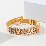 3 Colors 10mm MOM Slide Beads For Women Mesh Charm Bracelets Mother's Jewelry