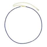 2mm Rainbow CZ Necklace Red CZ Tennis Chain Choker Silver Women Jewelry