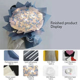 3 Colors Butterfly Bouquets Material Set With Light String DIY Wedding Decor