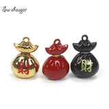 Cartoon Future Wealthy Bag Jingle Bell Charms Holiday Gift Decoration