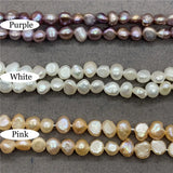 3 Colors Freshwater Pearl Cross Hole DIY Jewelry