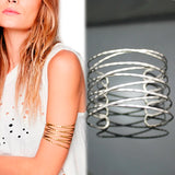 Greek Roman Cross Cage Bangle Bracelets Armlet Bridal Jewelry