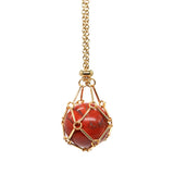 3 Colors Crystal Holder Cage Necklace Adjustable Pendant Chain Jewelry