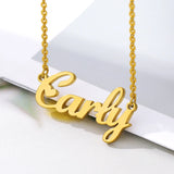 Custom Name Pendant Necklace Stainless Steel Chain Bijoux