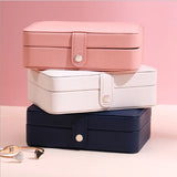 Portable Travel Jewelry Box in High-Quality Leather