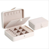 Portable Travel Jewelry Box in High-Quality Leather
