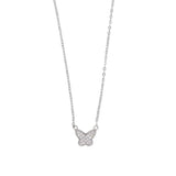925 Silver Butterfly Pendant Necklace Dainty Jewelry for Women