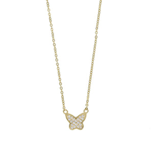 925 Silver Butterfly Pendant Necklace Dainty Jewelry for Women