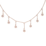 925 Sterling Silver Necklace with Star Charm Dangle
