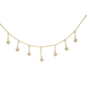 925 Sterling Silver Necklace with Star Charm Dangle