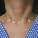 925 Sterling Silver Necklace with Star Charm Dangle