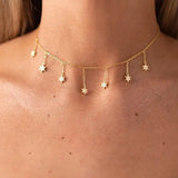 925 Sterling Silver Necklace with Star Charm Dangle