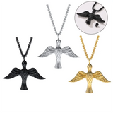 3 Colors Angel Wing Cremation Necklace Pendant Ashes Holder Memorial Jewelry