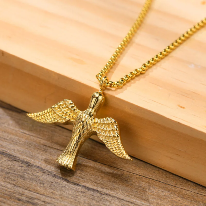 3 Colors Angel Wing Cremation Necklace Pendant Ashes Holder Memorial Jewelry