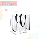 3 Colors Transparent PVC Handbag with Hand Loop Clear Tote Bags