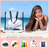 3 Colors Transparent PVC Handbag with Hand Loop Clear Tote Bags