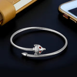3 Colors Animal Open Cuff Fox Charms Bangles Classic Wedding Bracelets