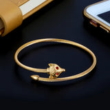 3 Colors Animal Open Cuff Fox Charms Bangles Classic Wedding Bracelets