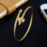 3 Colors Animal Open Cuff Fox Charms Bangles Classic Wedding Bracelets