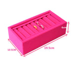 Velvet Jewelry Ring Display Box Tray Holder Storage Box