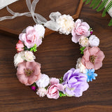 Artificial Flower Wreath Headband Wedding Floral Crown Hair Band