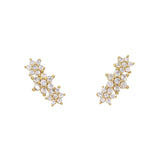 Flowers Shape Colors Earrings Paved Cz Women Wedding Gift Summer