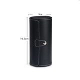 3 Grids Cylindrical PU Watch Storage Box Organizer BOX