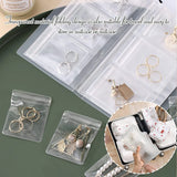 Transparent Earring Organizer Bag Zipper Case with 30 PVC Storage Bag