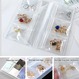 Transparent Earring Organizer Bag Zipper Case with 30 PVC Storage Bag