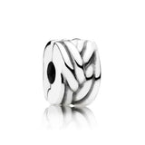 3 Heart Charms Safety Buckle Bead 925 Sterling Silver for Jewelry Making